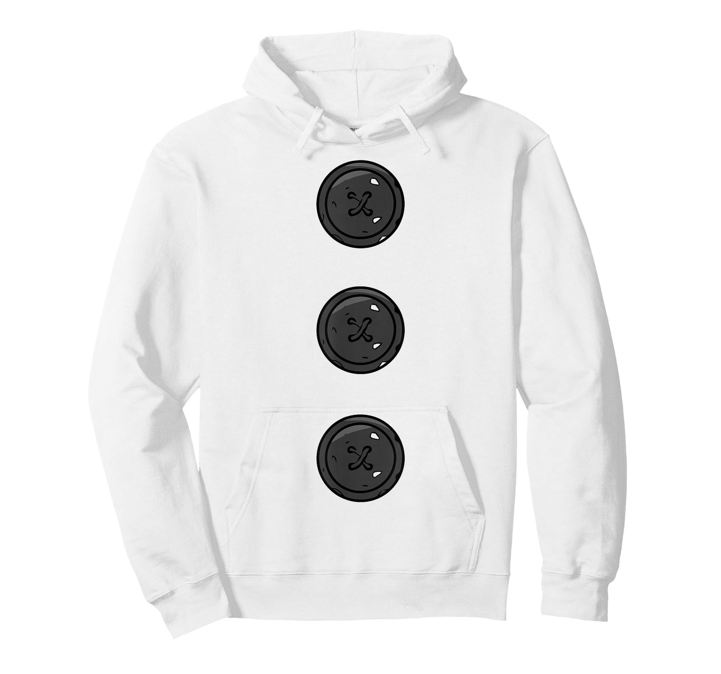 Funny Christmas Snowman Three Black Buttons Xmas Costume T-Shirt