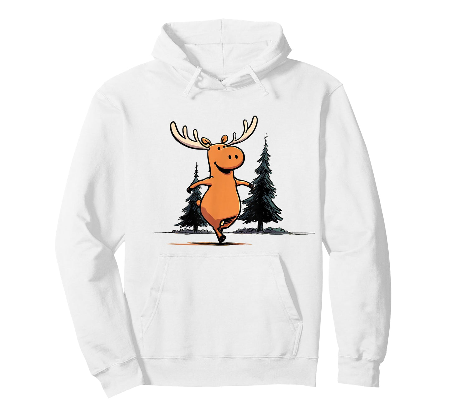 Country Moose 2D Cartoon Character T-Shirt