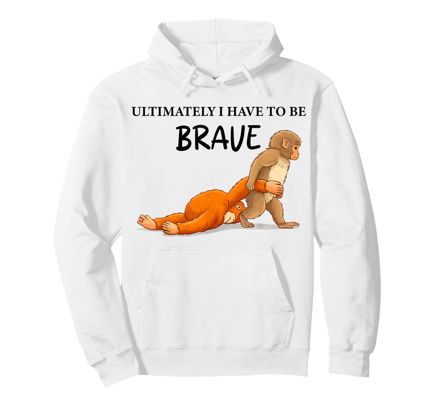 Retro Cute Monkey Punch Ultimately i Have to be Brave Viral T-Shirt