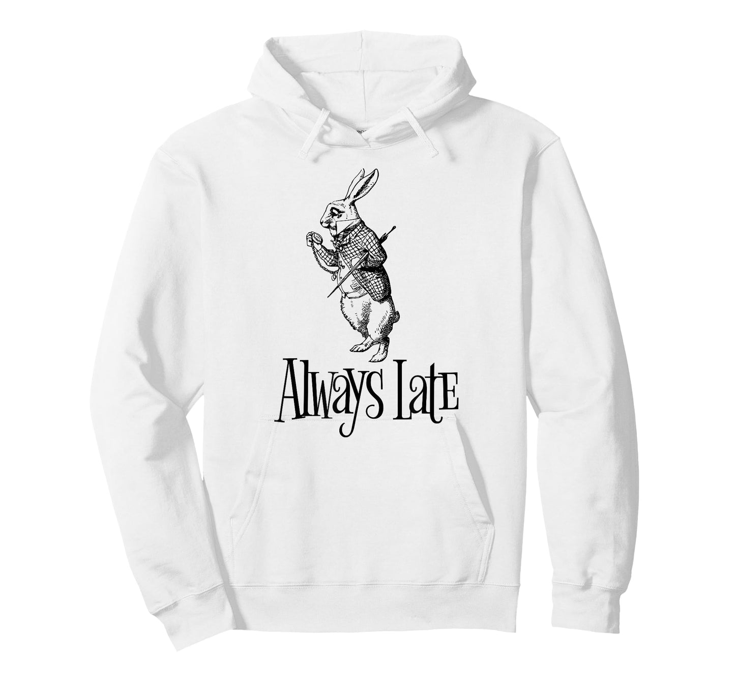 Always Late - White Rabbit Alice Wonderland T-Shirt