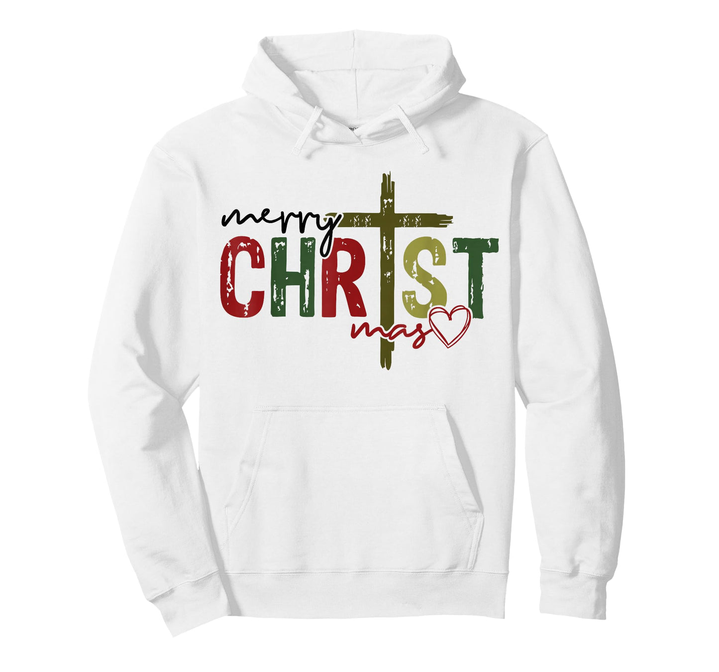 Merry Christ Mas Faith Cross Religious Christmas Quote T-Shirt