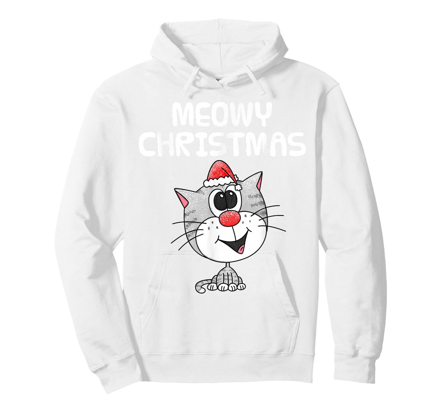 Meowy Christmas Cute Cat Xmas Funny T-Shirt