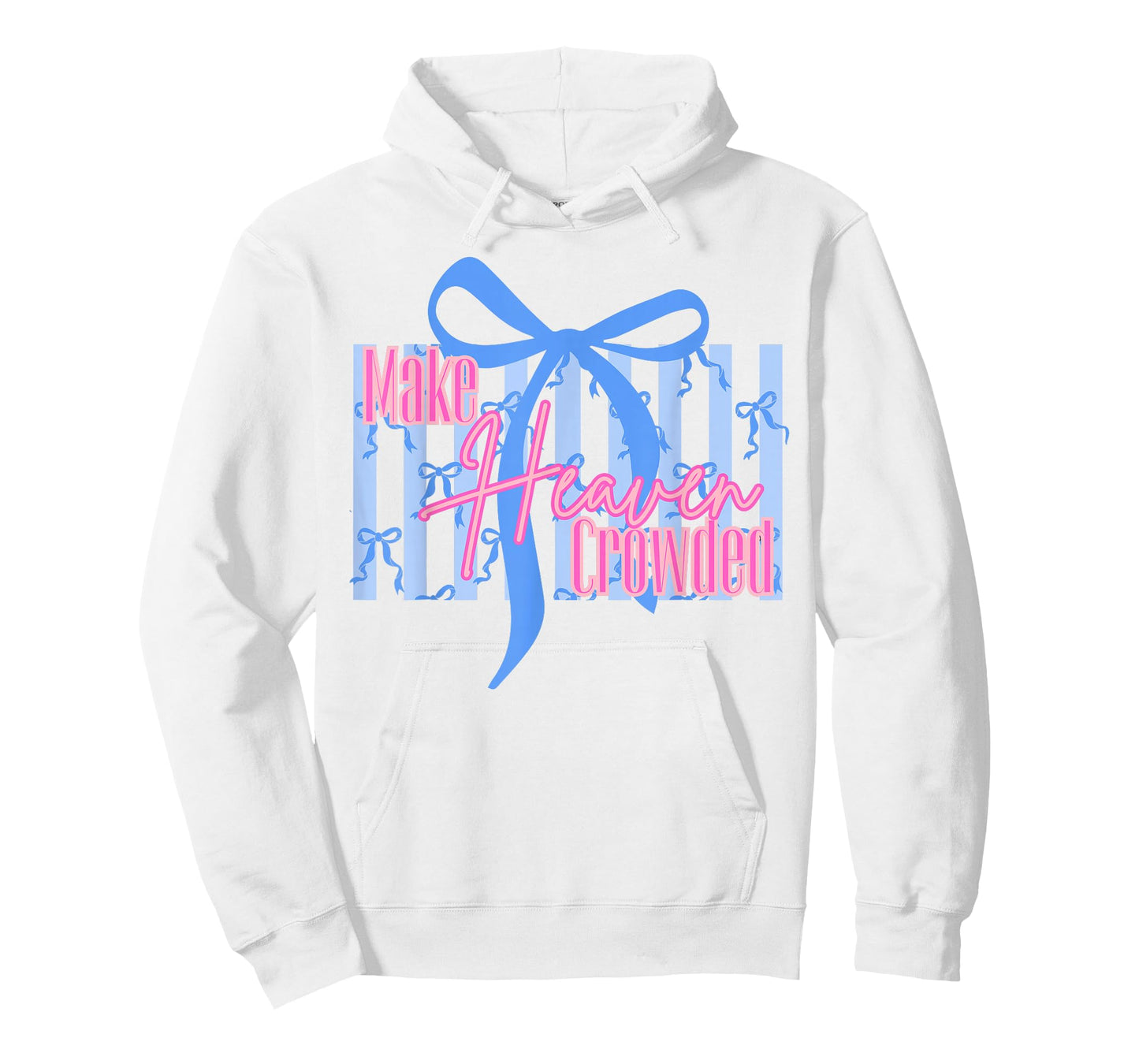 Make Heaven Crowded Christian Jesus Faith Coquette Bow Retro T-Shirt