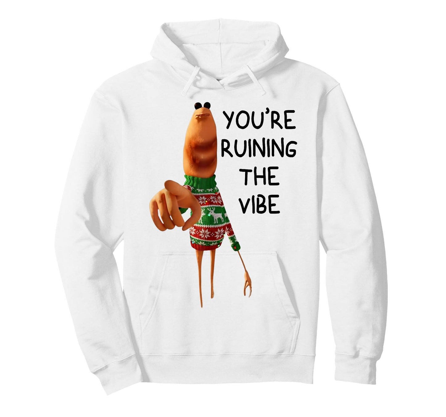 Funny Marcus The Worm You're Ruining The Vibe Christmas Meme T-Shirt