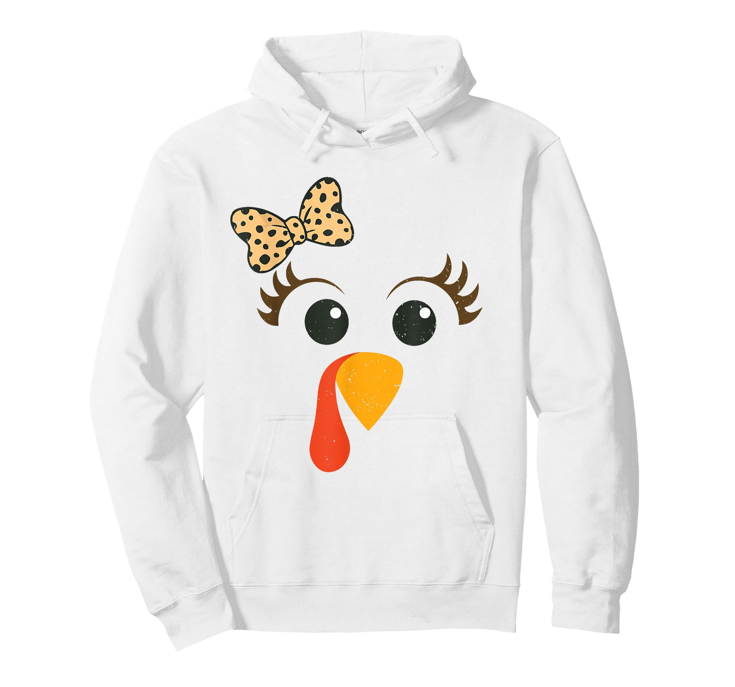 Girl Silly Turkey Face Funny Thanksgiving Running Costume T-Shirt