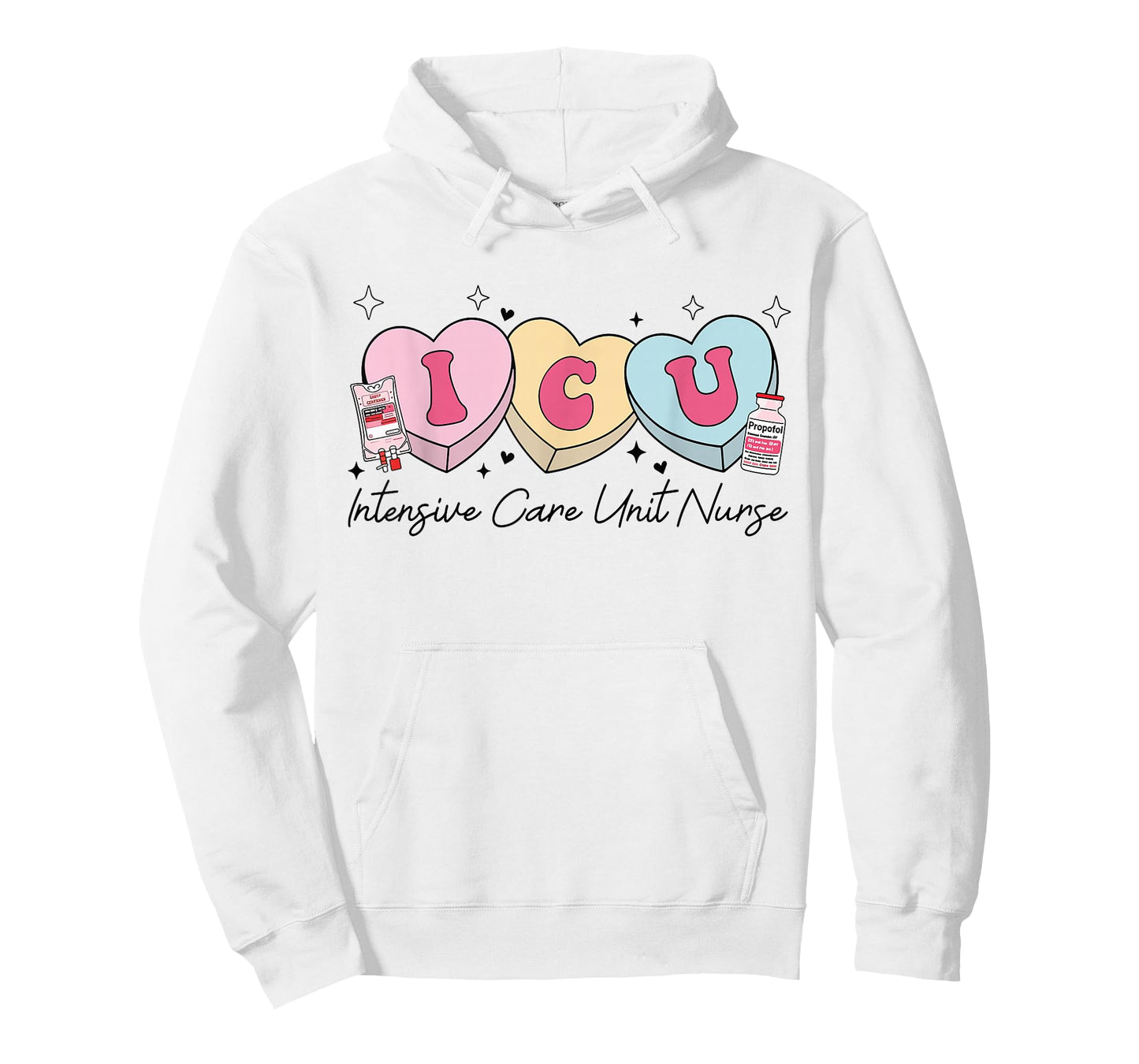 Shirt Intensive Care Unit Nurse Heart T-Shirt
