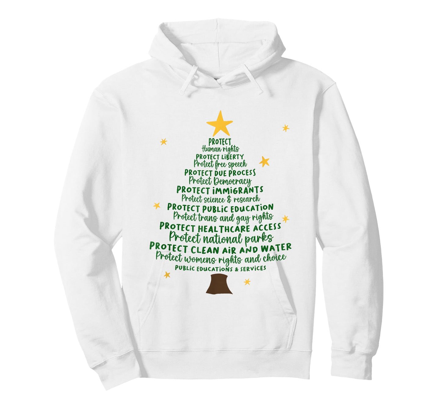 Protect Democracy Christmas Tree Anti Trump T-Shirt