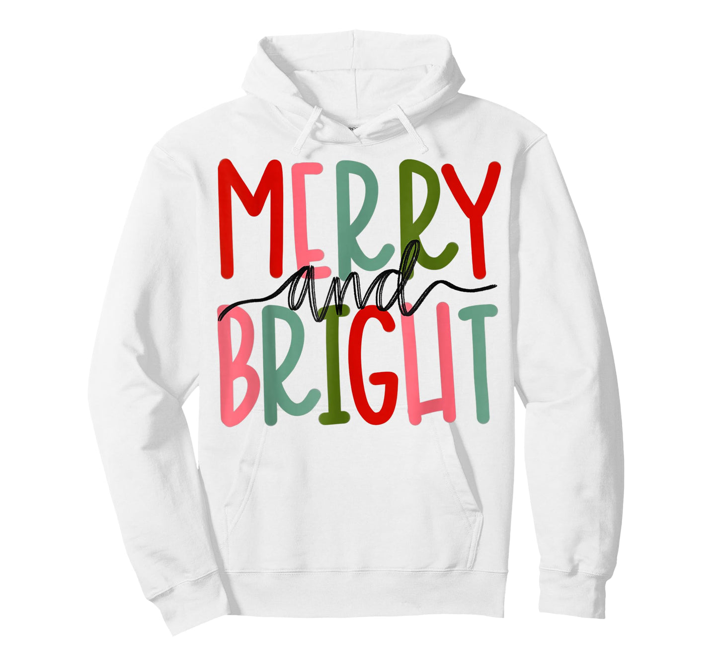 Merry and Bright Christmas Women Girls Kids Toddlers Cute T-Shirt