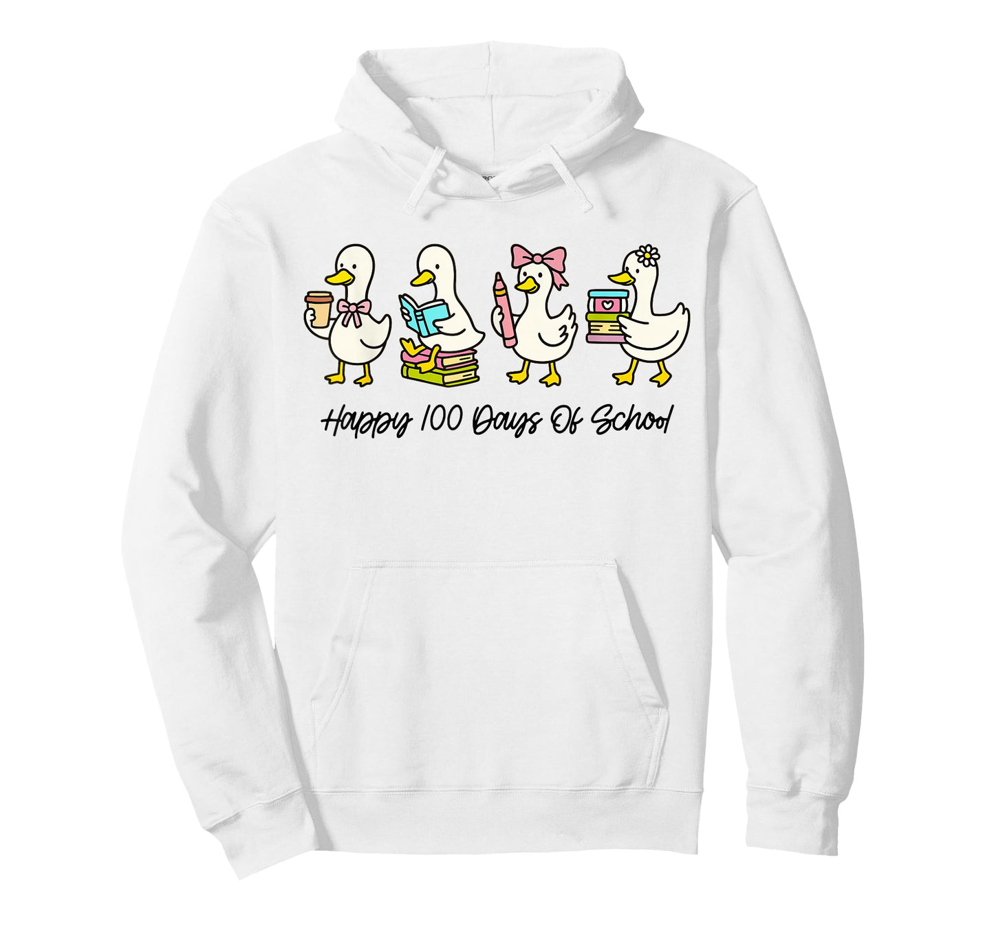 Happy 100 Days of School Goose Teacher Kid 100th Day Smarter T-Shirt