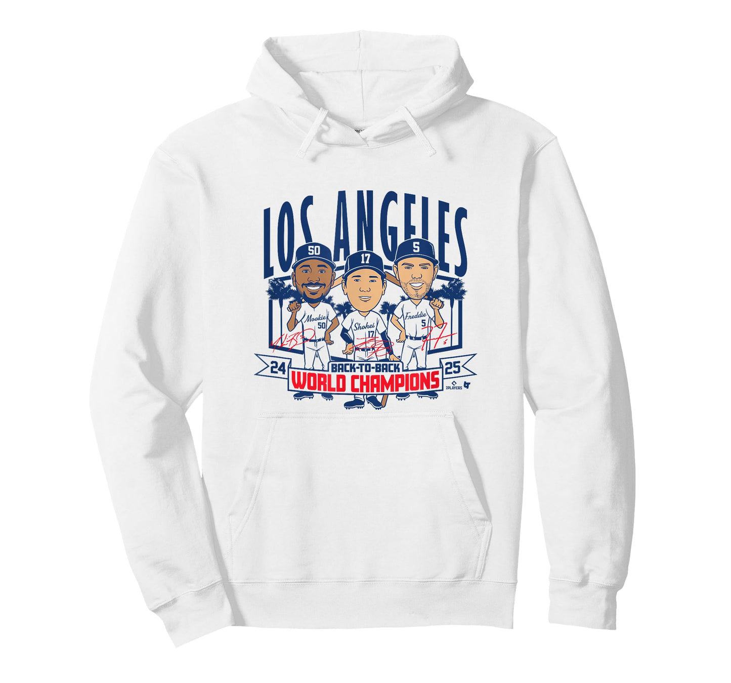 LA Baseball - Back-to-Back World Champs Caricatures T-Shirt