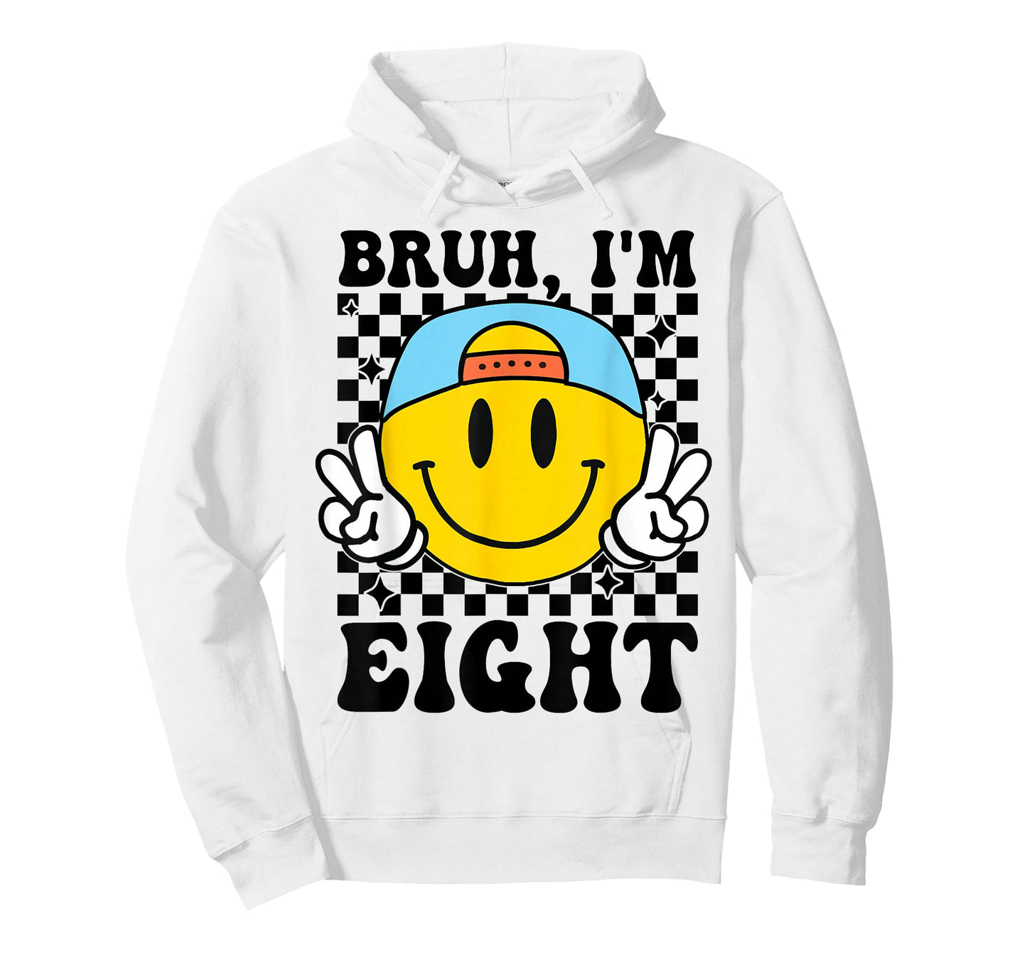Bruh I'm Eight 8 8th Birthday Groovy Boys Girls 8 Years Old T-Shirt