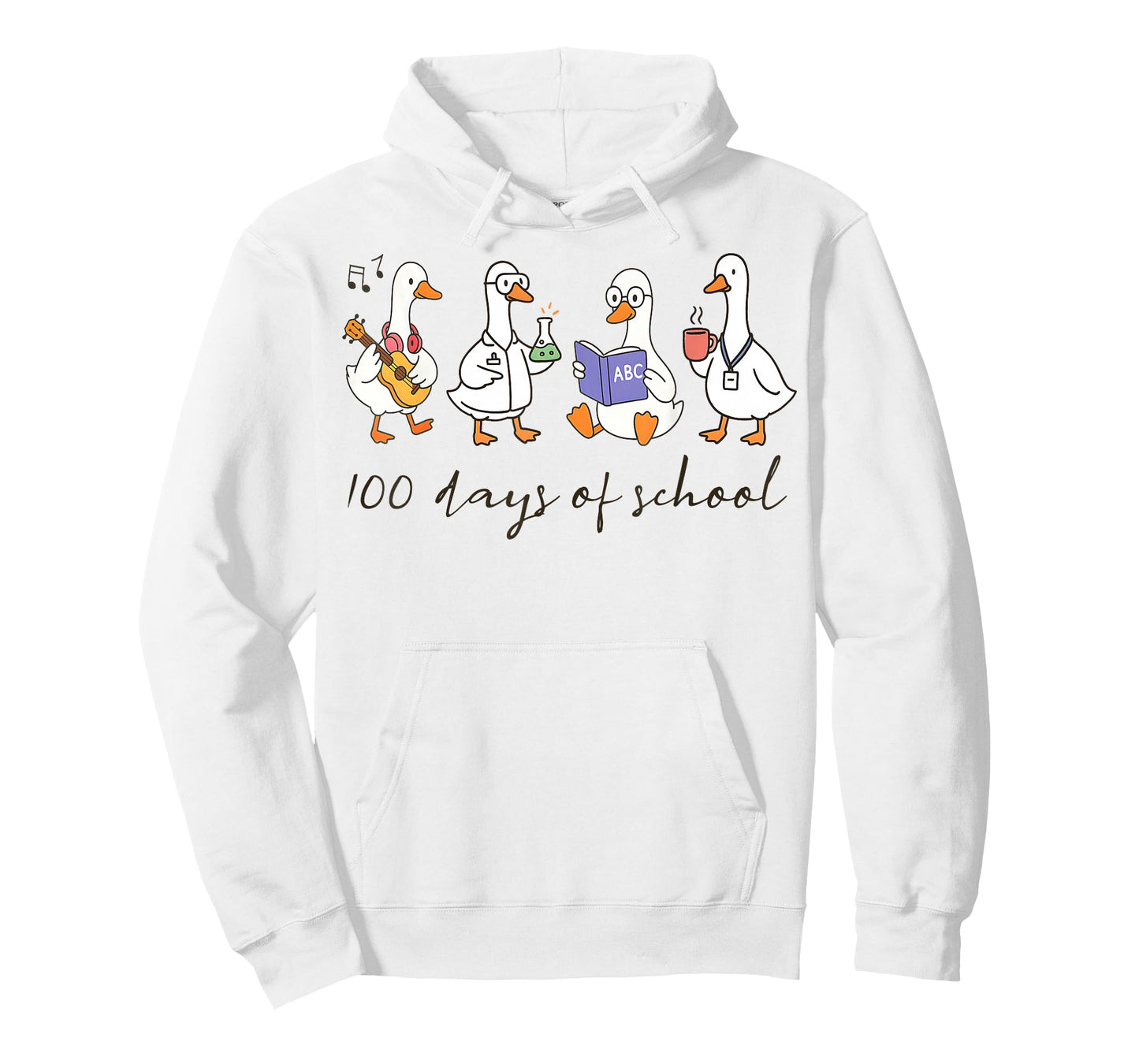 100 Days of School Goose 100th Day of School Boys Girls Kids T-Shirt