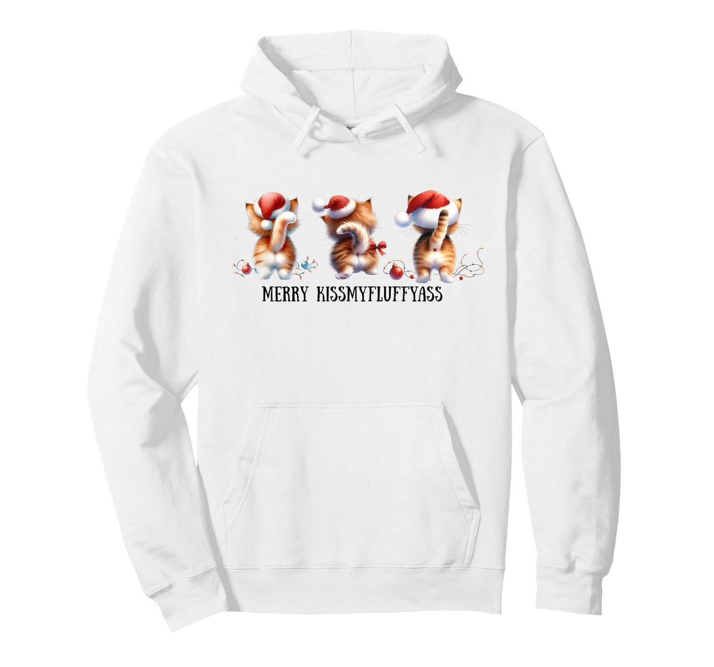 Funny Sarcastic Christmas Cat Butt T-Shirt