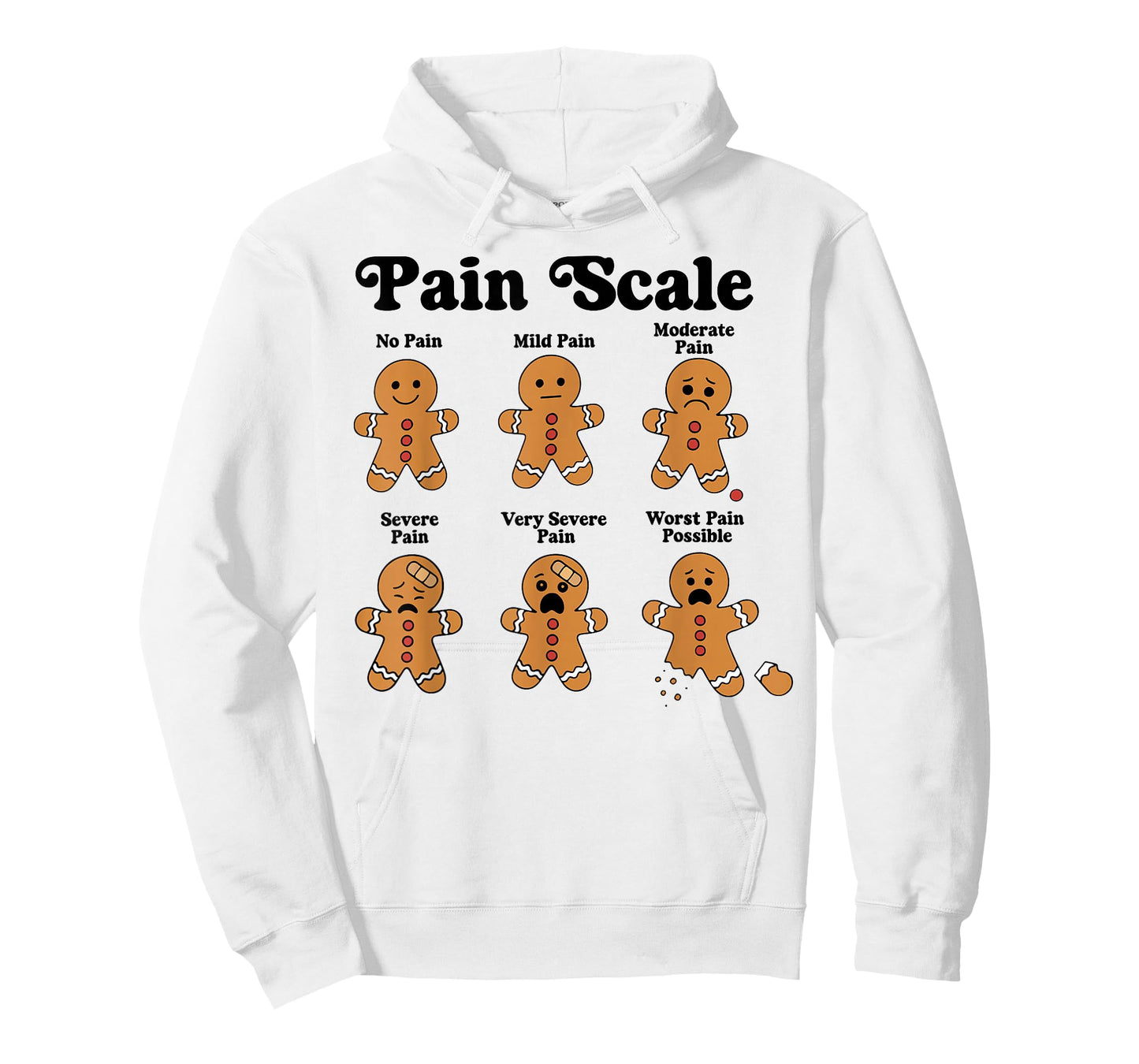 Pain Scale Funny Gingerbread Man Christmas Nurse Holiday Men T-Shirt
