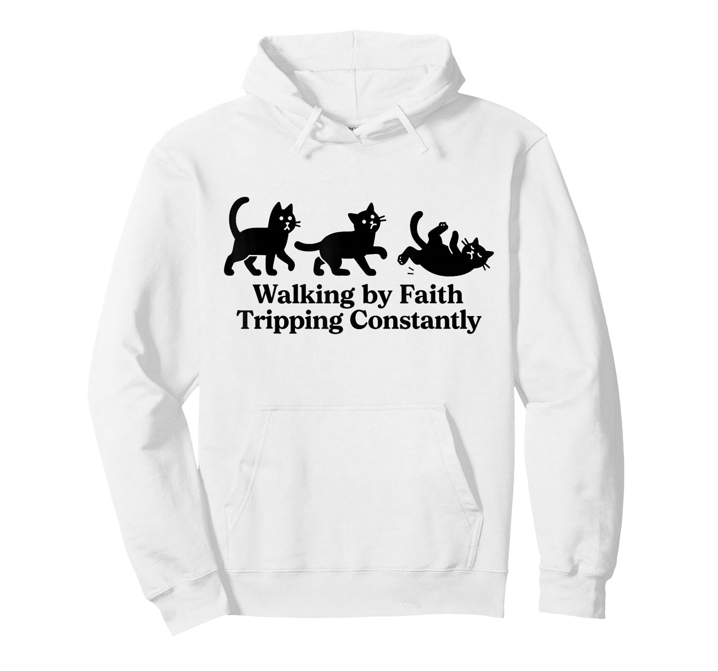 Walking by Faith Tripping Constantly Cat T-Shirt