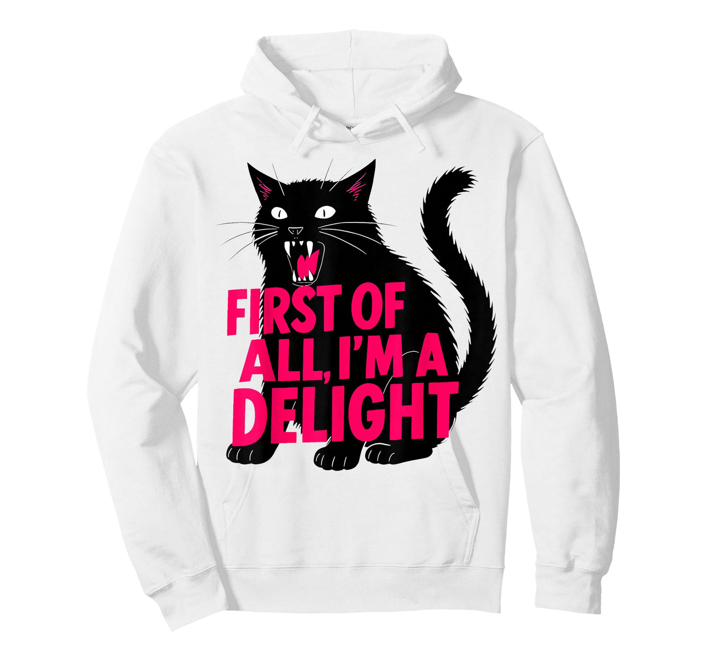 First of All I'm a Delight Roaring Black cat T-Shirt