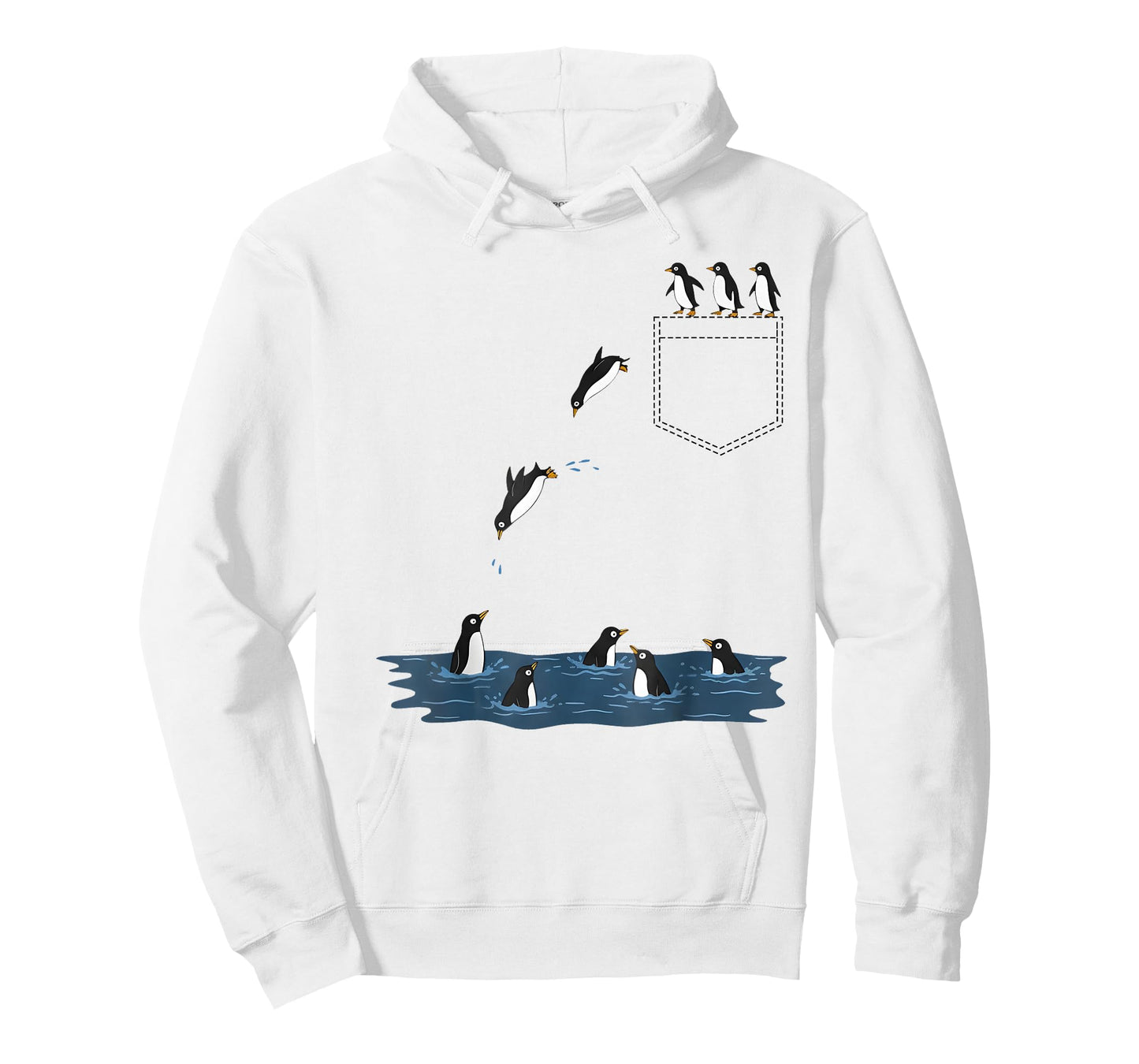 Funny Penguin Pocket Cute Diving Penguin for Animal Lover T-Shirt