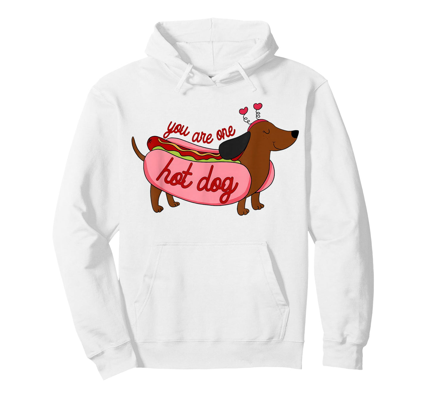 Valentine You are One Hot Dog Cute Dachshund Wiener Dog T-Shirt