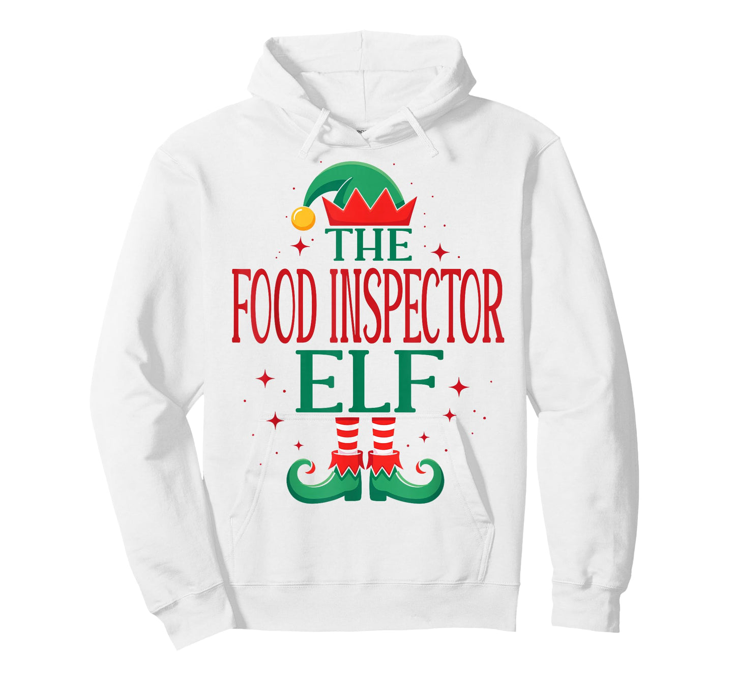 Funny Food Inspector Elf Christmas Holiday for Medical Staff T-Shirt