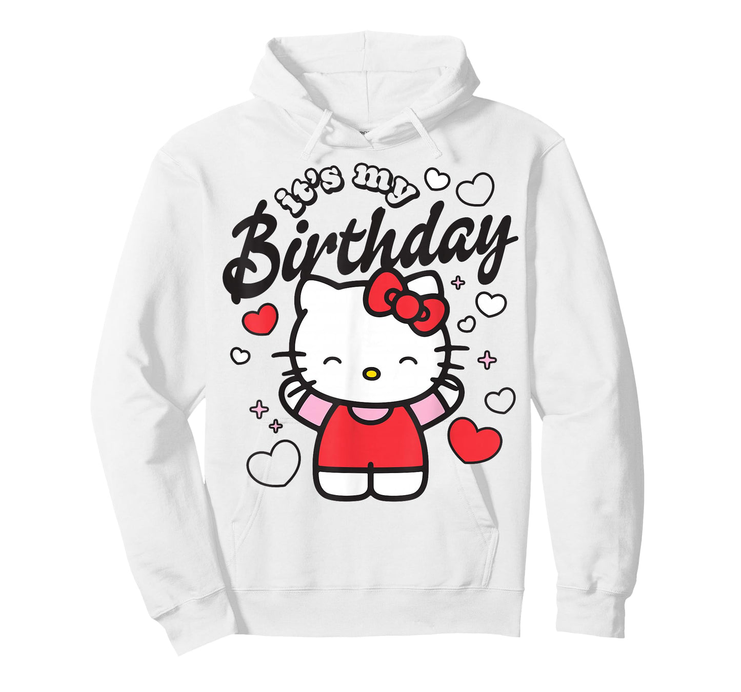 Hello Kitty It's My Birthday Hello Kitty Happy Cheer Hearts T-Shirt