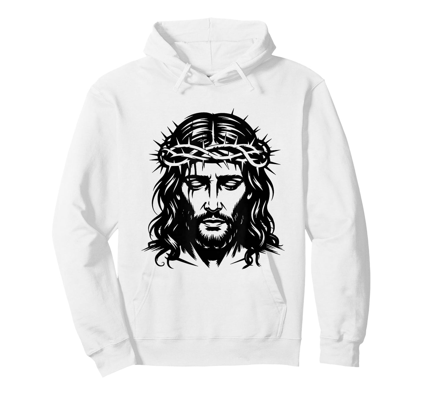 Jesus Crown of Thorns Black and White Faith T-Shirt