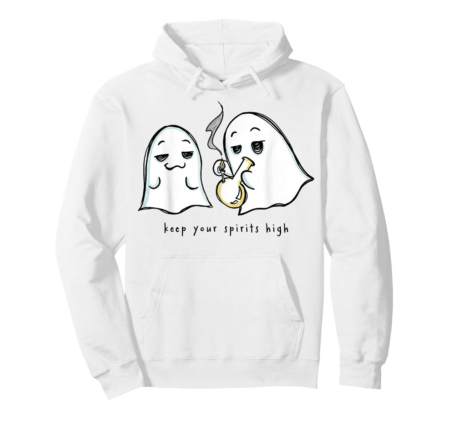 Keep Your Spirits High Funny Ghost Weed T-Shirt