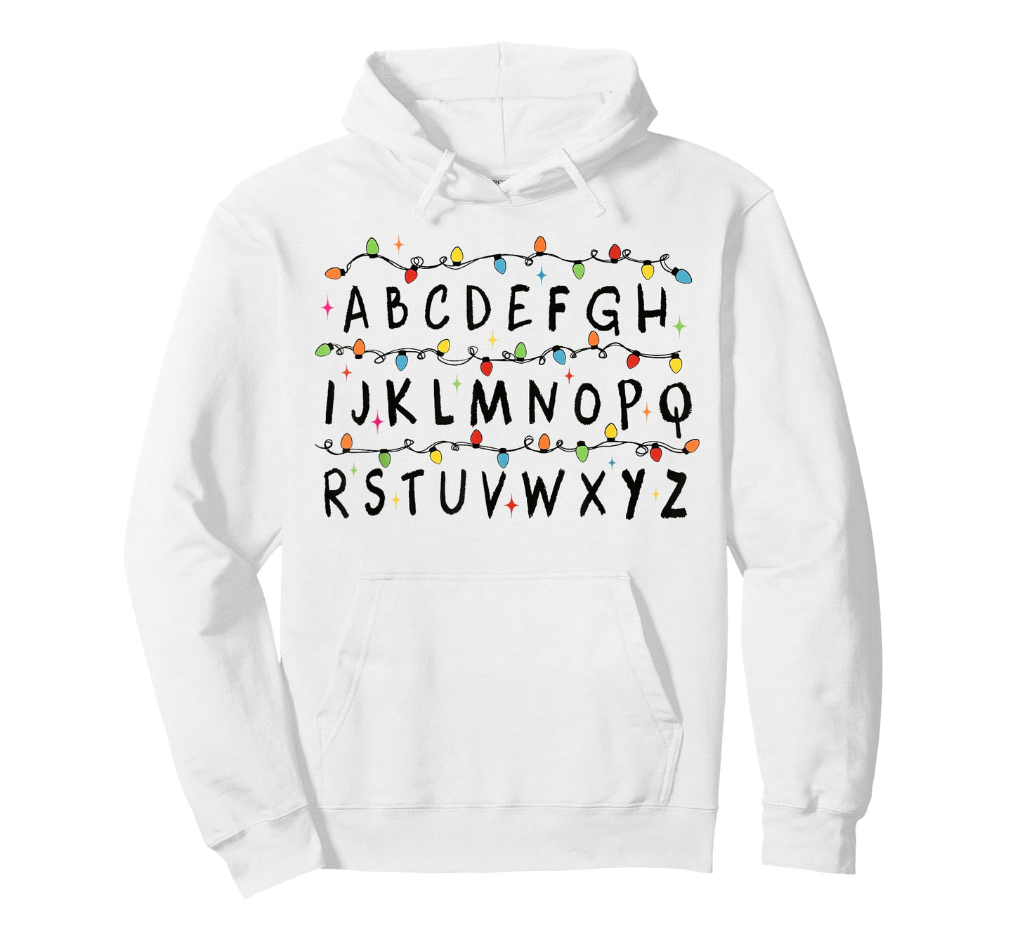 Alphabet Stranger Christmas 2025 Lights Boys Girls Pajamas T-Shirt