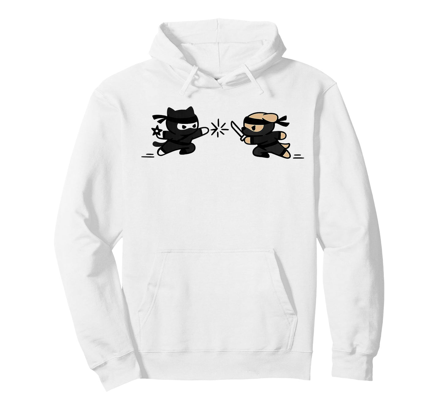 Cute Ninja Cat vs Dog, Kawaii Ninja Pets T-Shirt