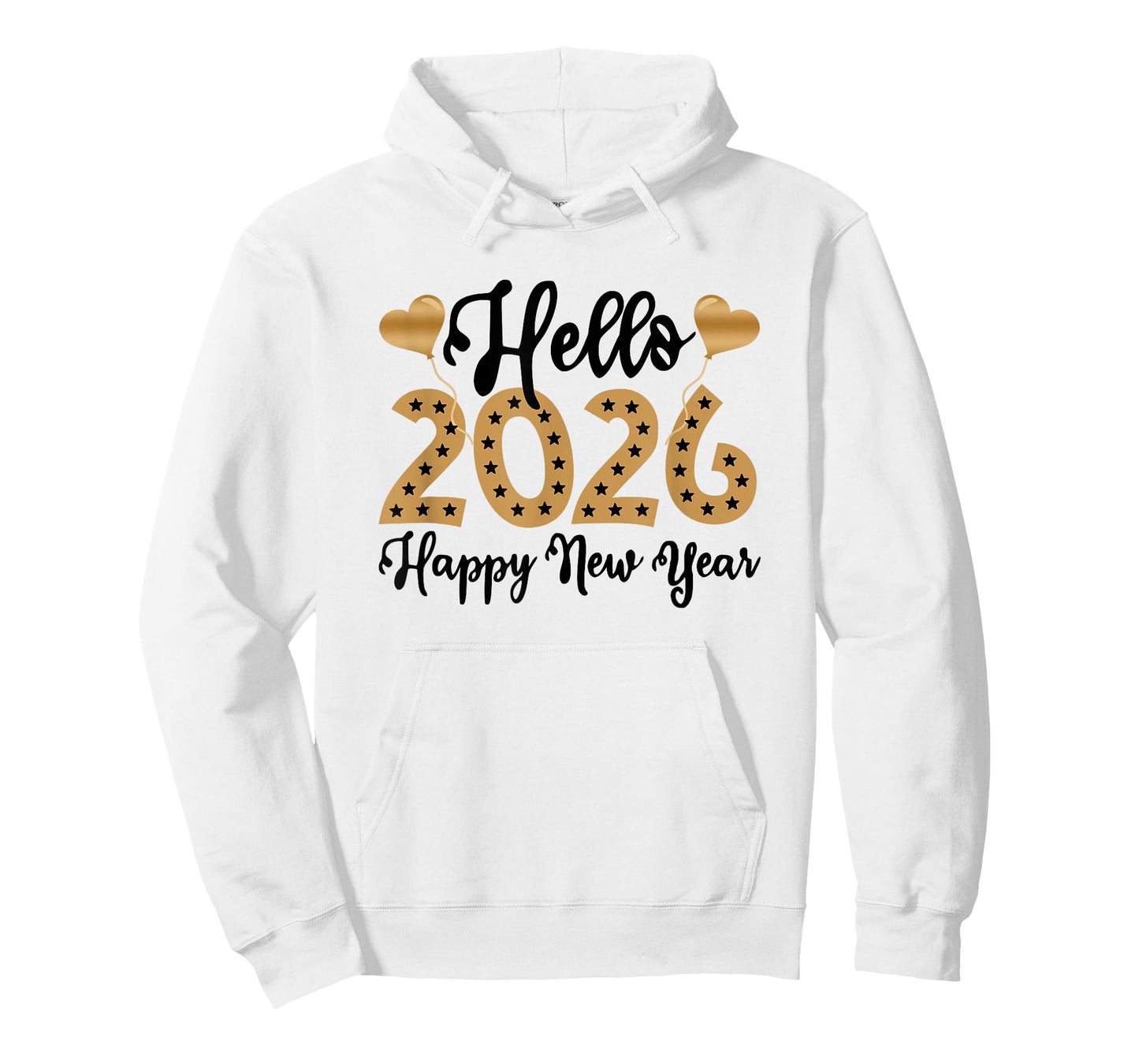 Hello 2026 Happy New Year Balloon Family Holiday Men Women T-Shirt
