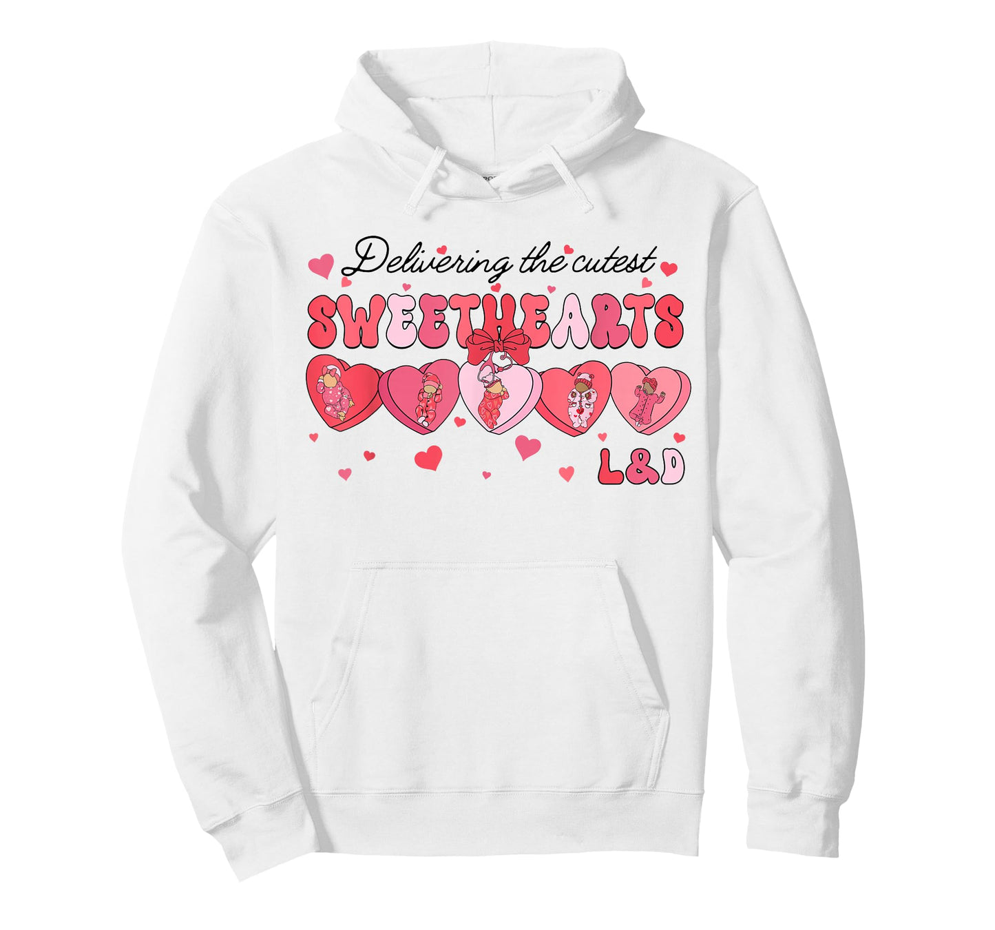 Delivering Cutest Sweethearts L&D Nurse Heart Valentines Day T-Shirt