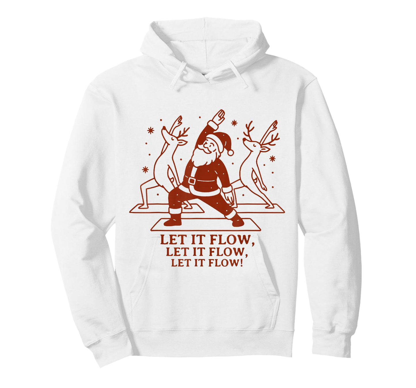 Let It Flow Yoga Santa, Funny Christmas Yoga T-Shirt