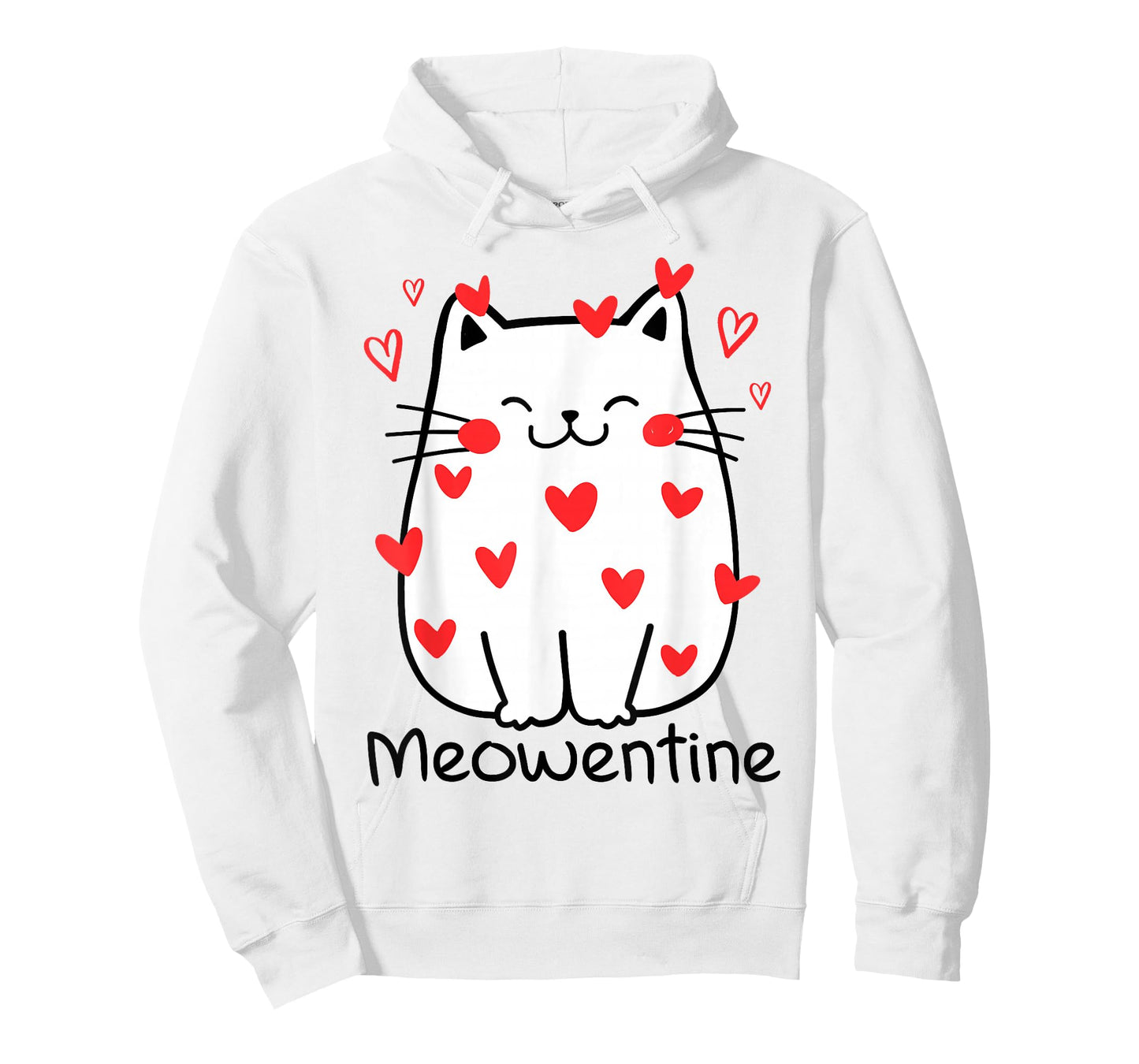 Meowentine Cute Cat Valentines Day Heart Meow Kitty Kitten T-Shirt