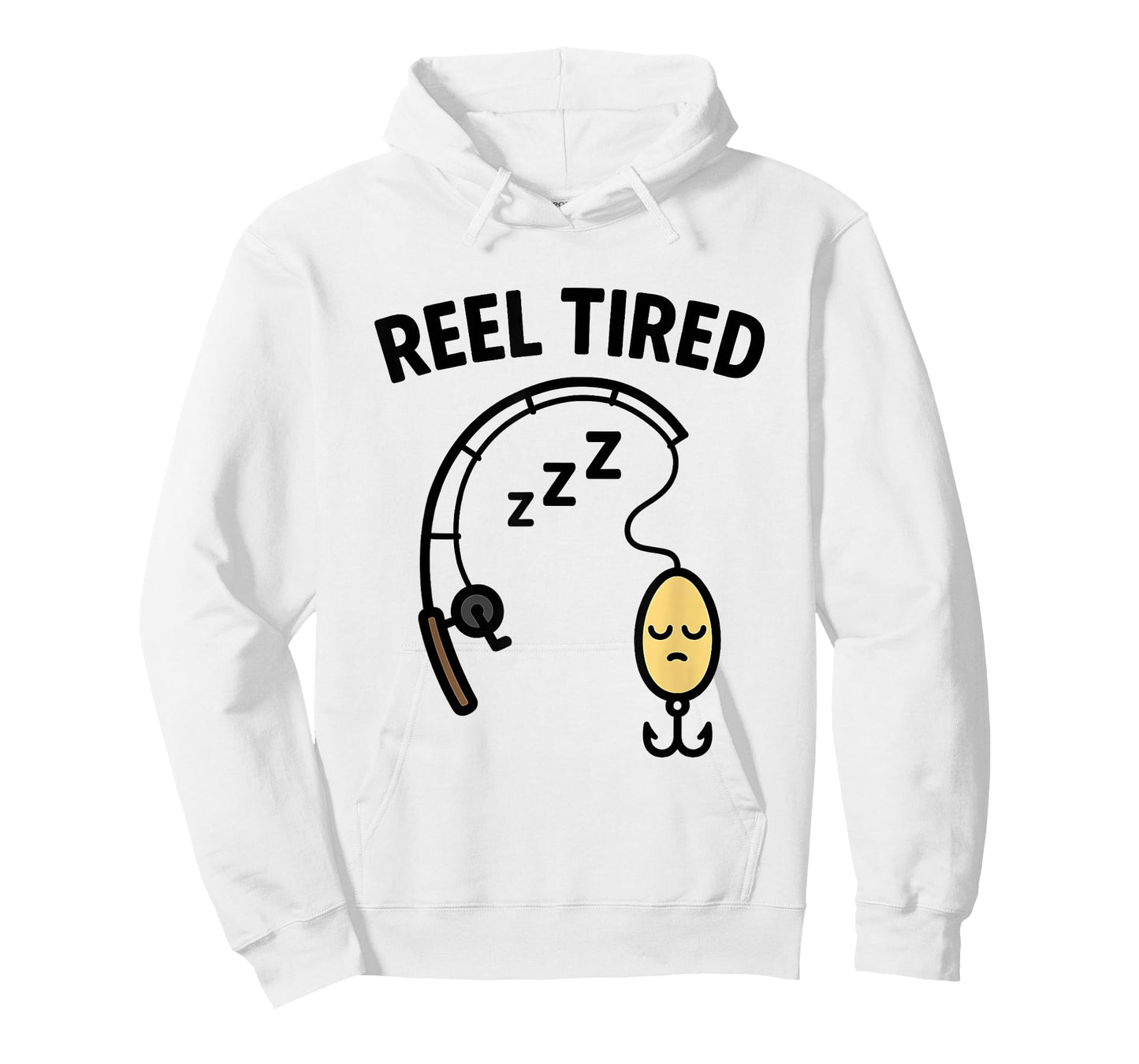 Funny Reel Tired Fishing Lure Pun Fisherman Dad Joke Angler T-Shirt