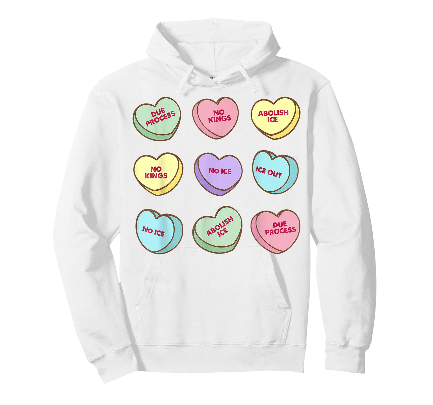 No Ice Valentine's Day Candy Heart Funny Abolish Ice T-Shirt