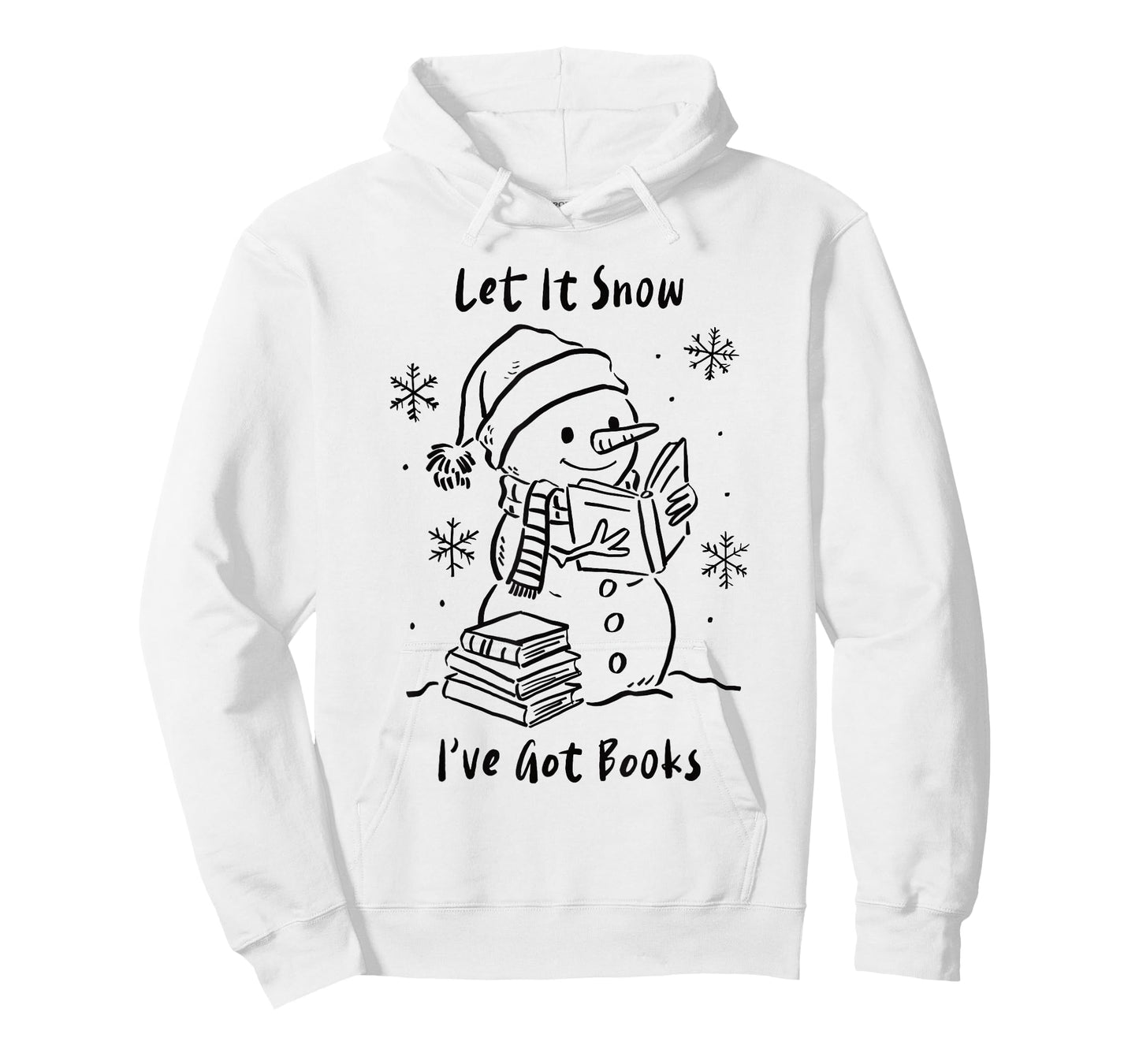 Let It Snow I’ve Got Books, Cozy Snowman Reading Winter Cute T-Shirt