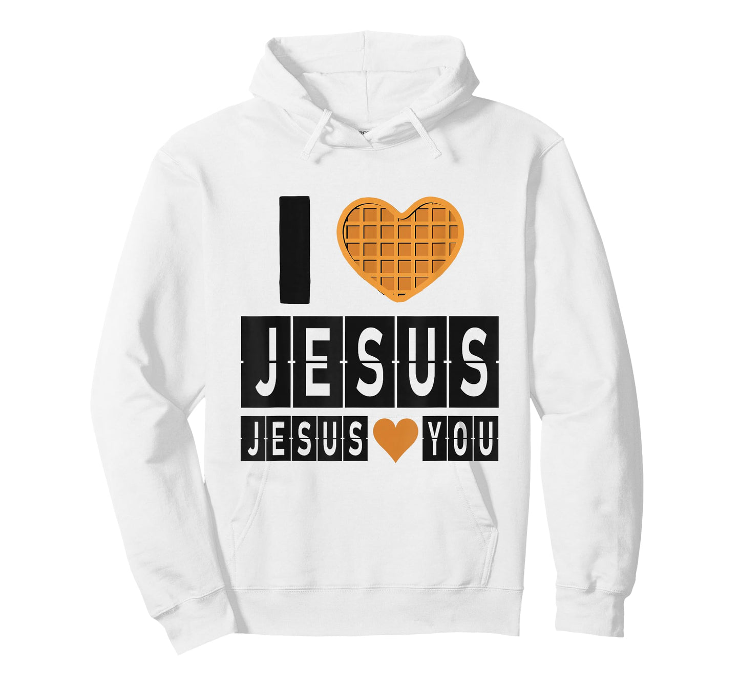 I Love Jesus Waffle Heart Jesus Loves You Funny Breakfast T-Shirt
