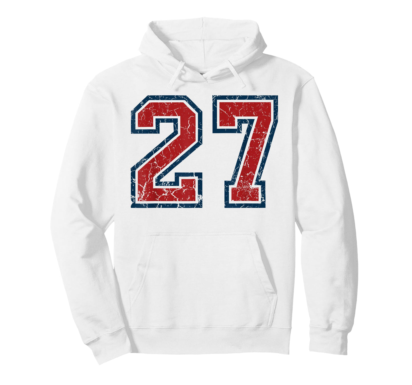 Red and Blue Sports Number 27 Jersey Uniform Player Fan T-Shirt