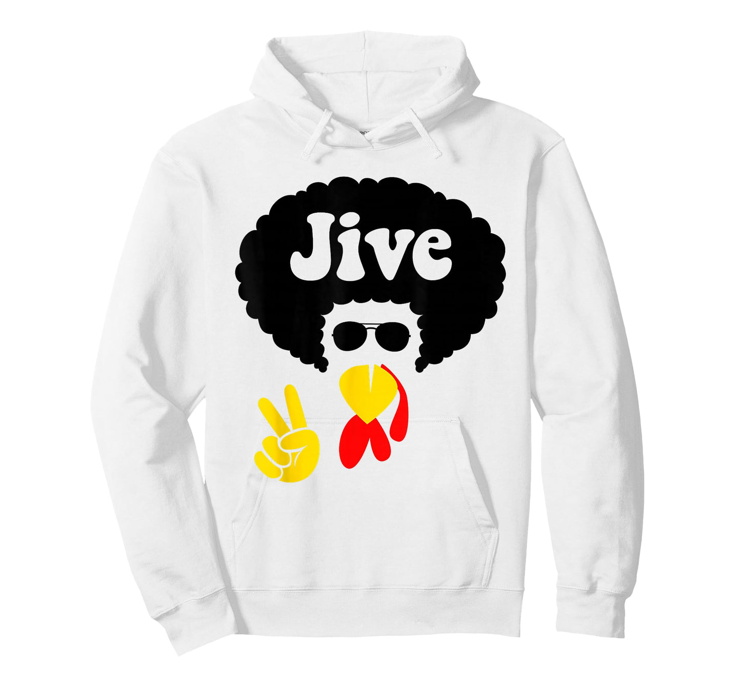Peace Sign Jive Thanksgiving Turkey Face Funny Men Women T-Shirt
