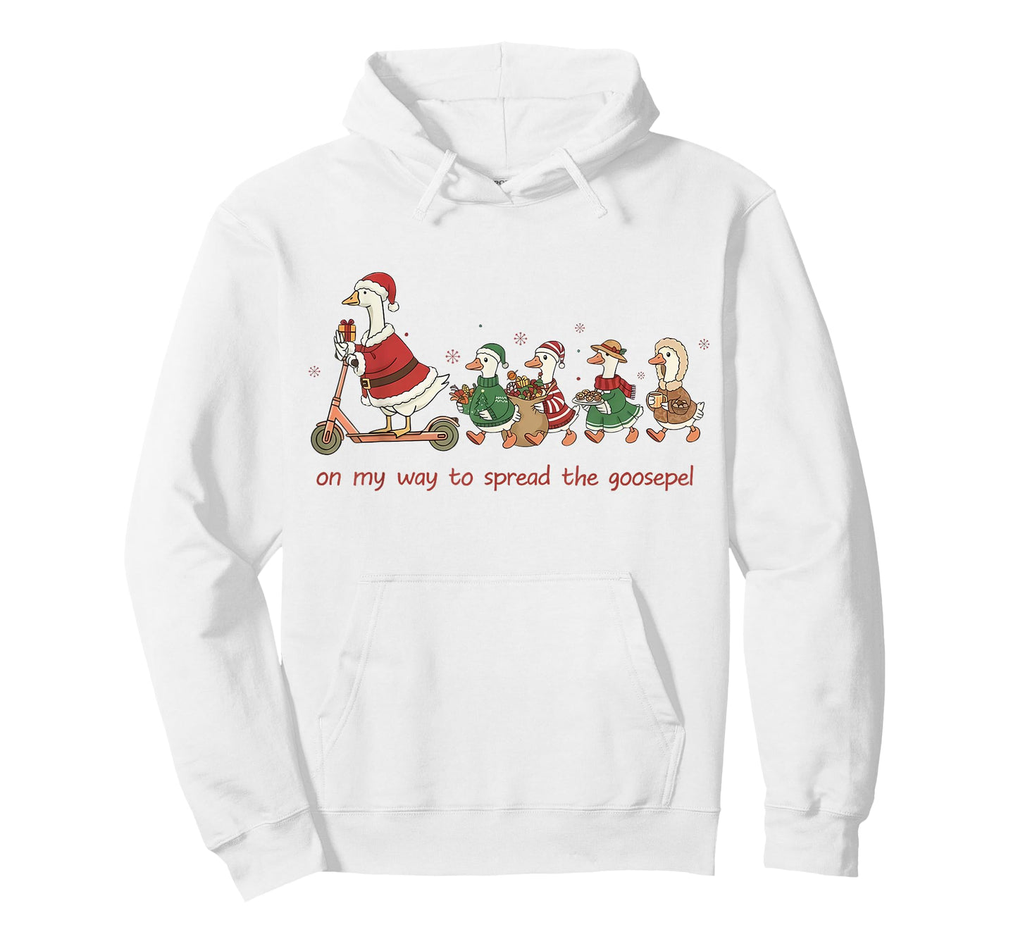 On My Way to Spread The Goosepel Funny Christian Faith Goose T-Shirt