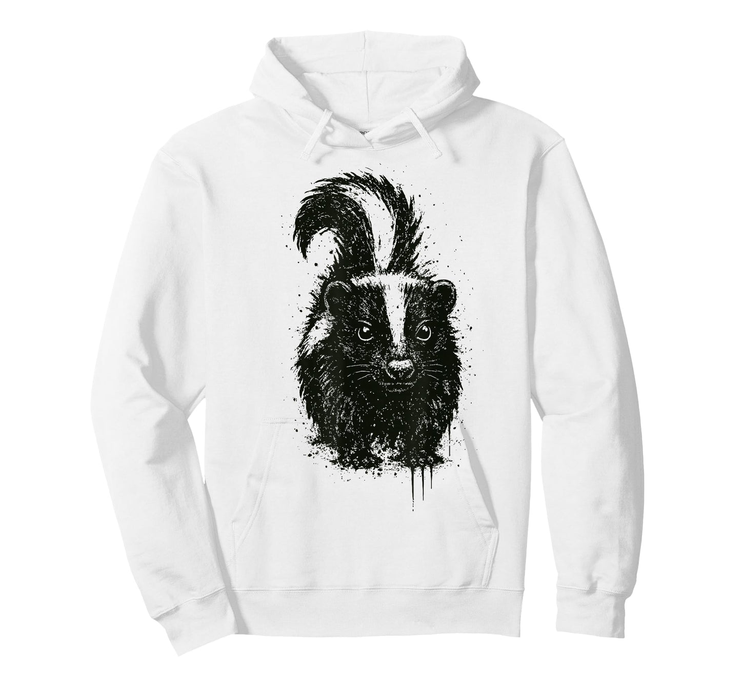 Skunk Ink Art Grunge Aesthetic Pest Forest Animal Portrait T-Shirt