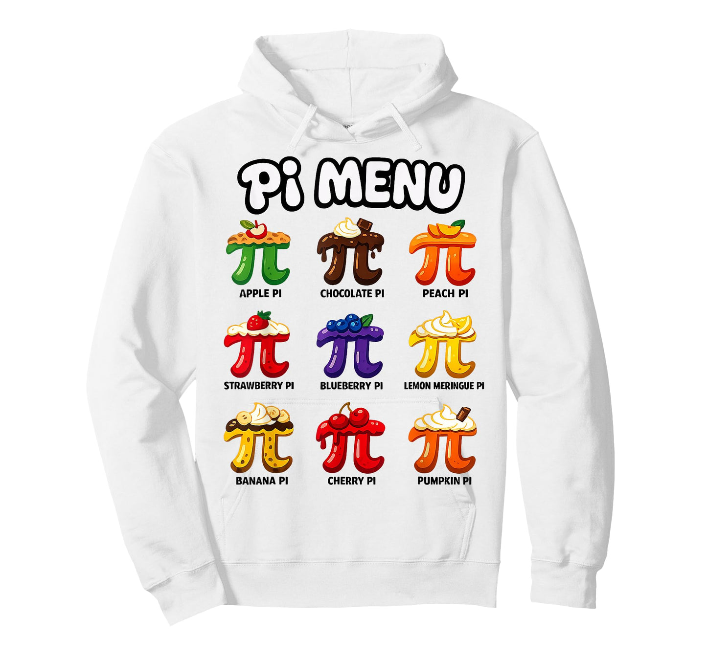 Pi Menu 3.14 Funny Fruit Pi Day Math Teacher & Pie Lover T-Shirt