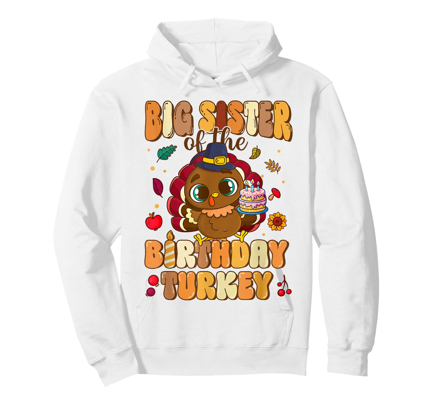 Big Sister of The Birthday Turkey Family 1st Birthday T-Shirt