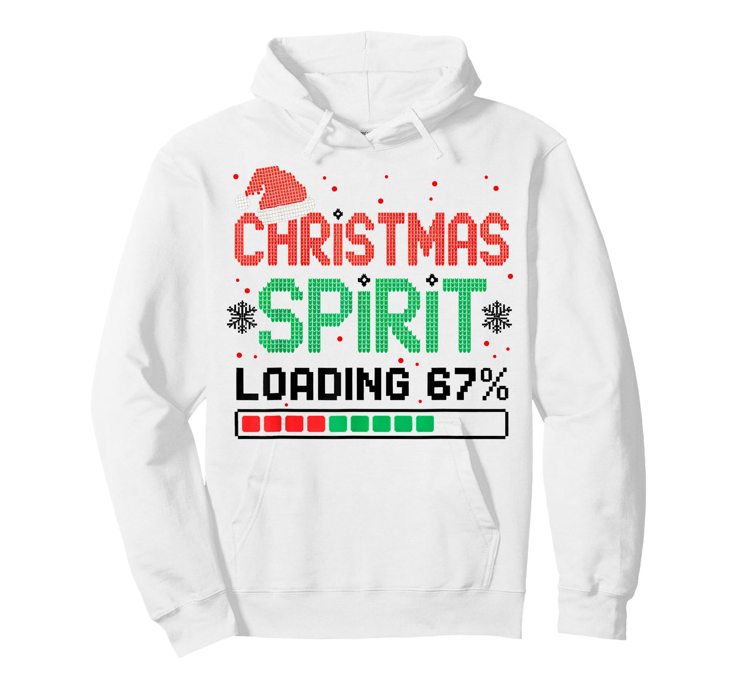 Funny 67 Six Seven Christmas Spirit Loading 67% Xmas Ugly T-Shirt