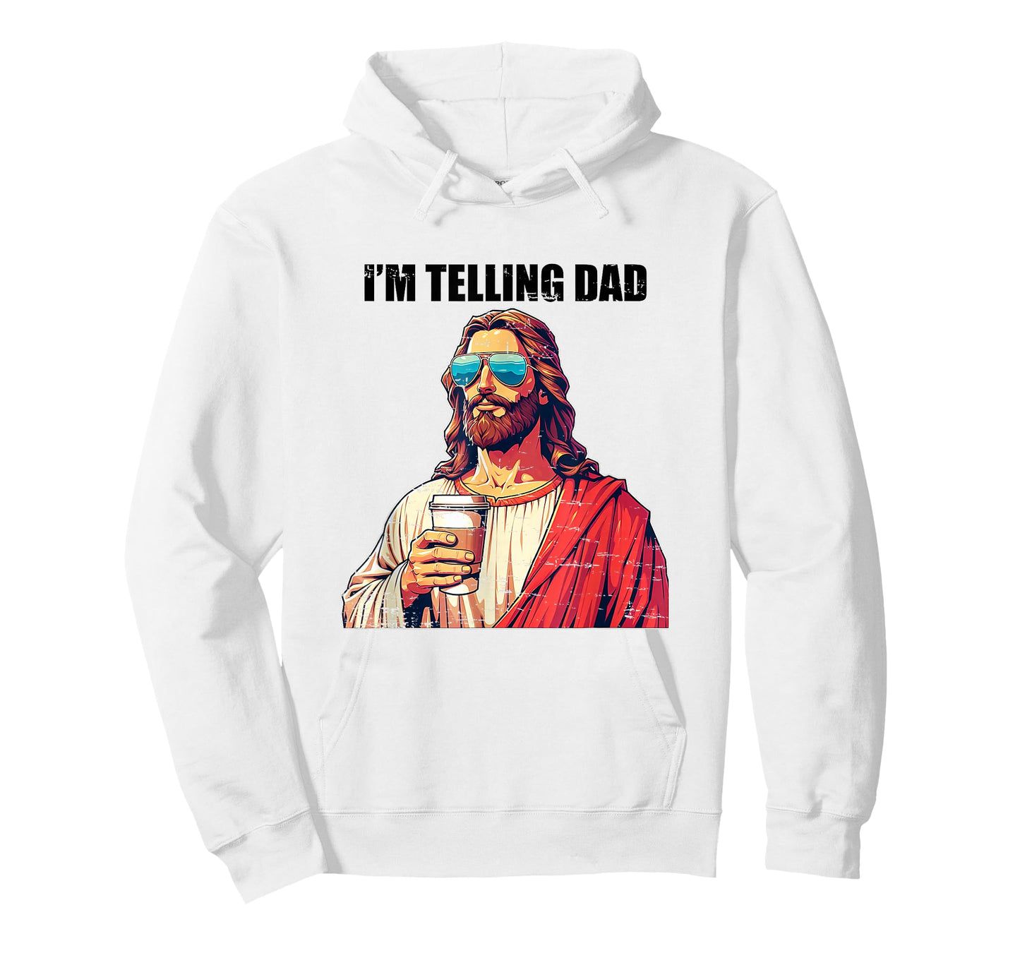 Retro I'm Telling Dad Funny Religious Christian Jesus T-Shirt