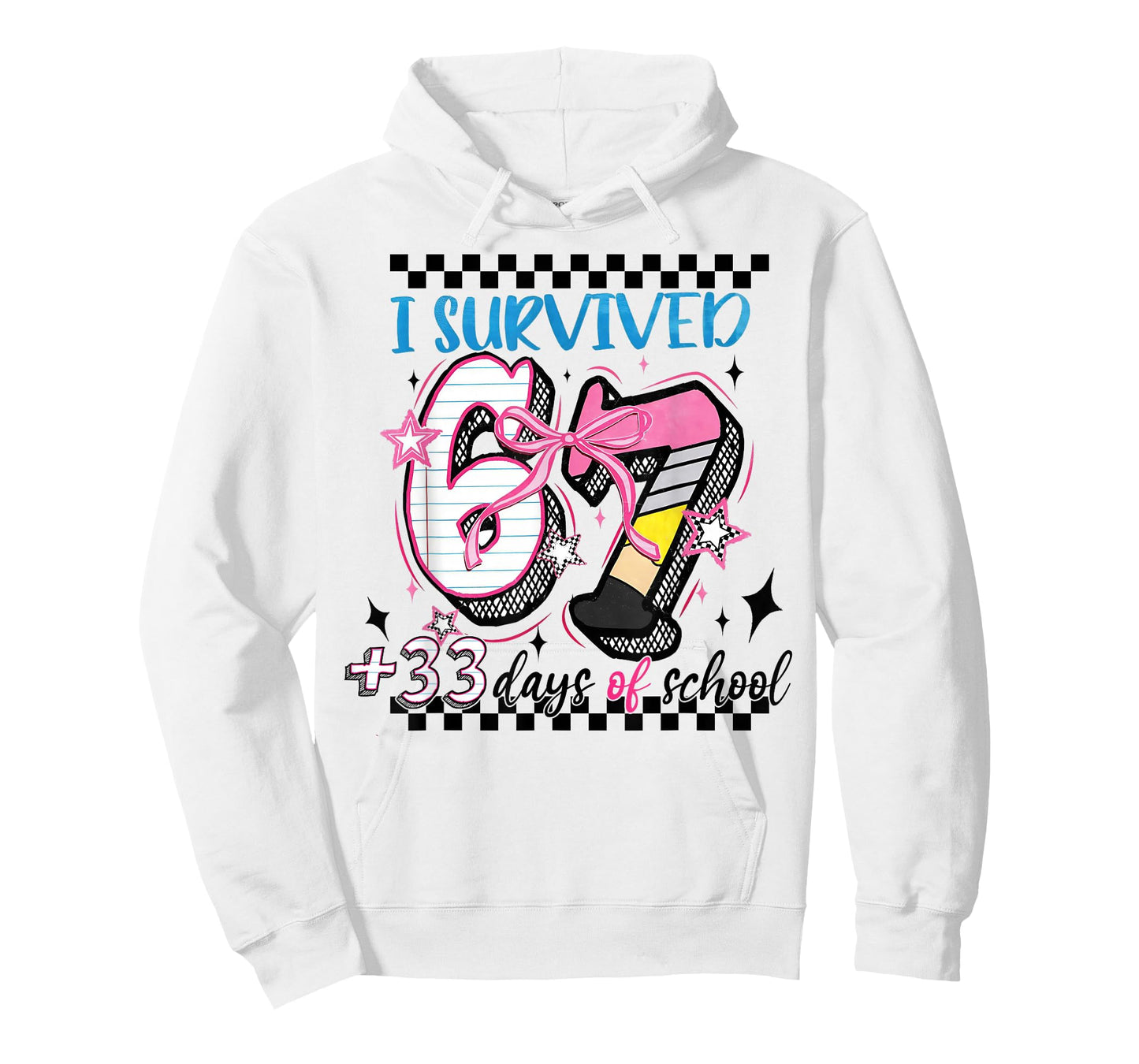 I Survived 67 33 Days of School 100th Day of School Teacher T-Shirt
