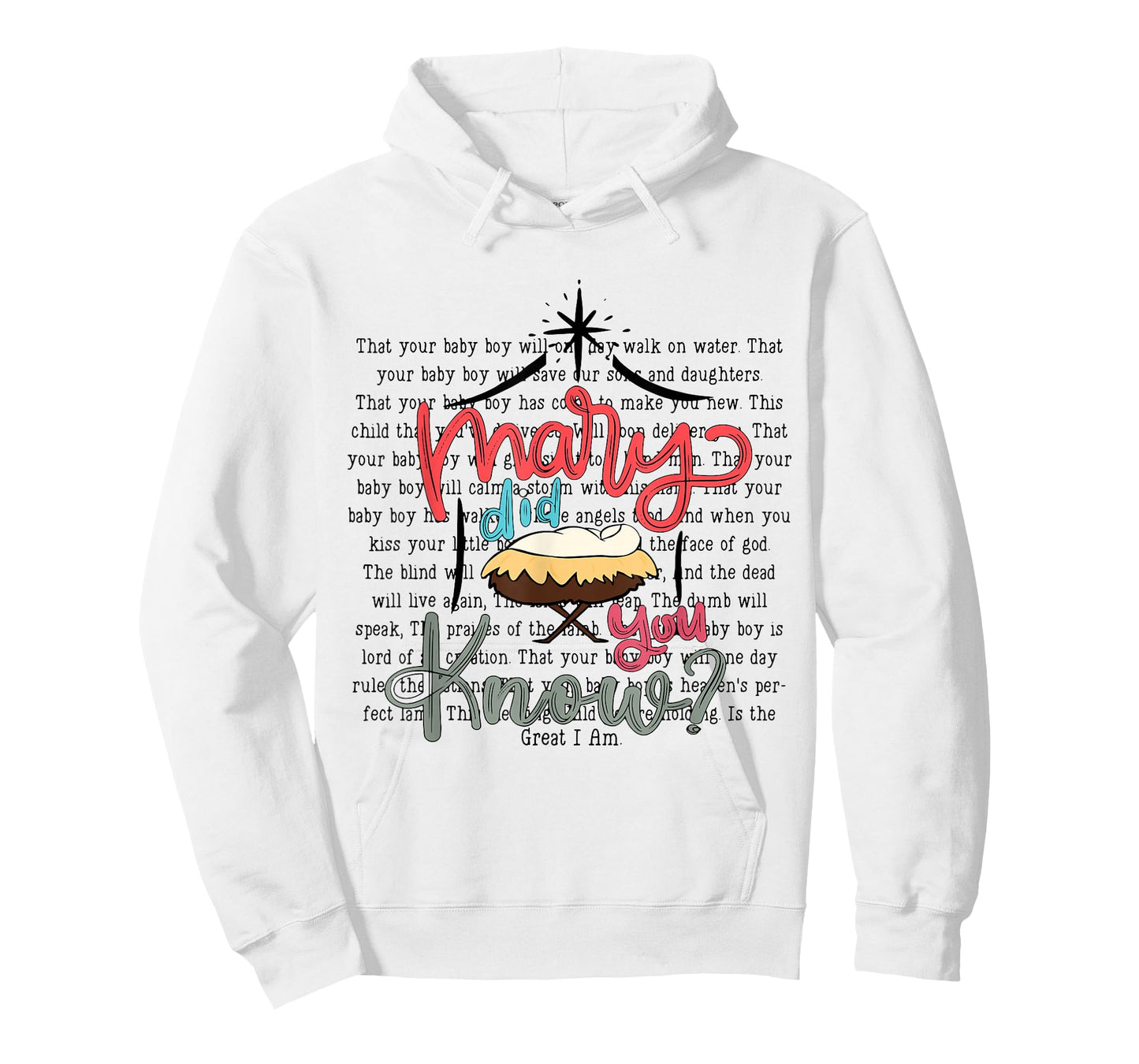 Mary Did You Know Christian Christmas Bible Verse Jesus Xmas T-Shirt