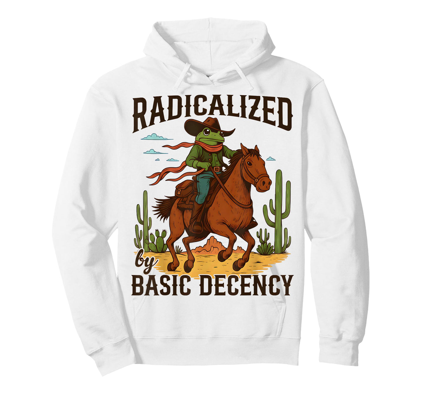 Retro Radicalized by Basic Decency Cowboy Frog T-Shirt