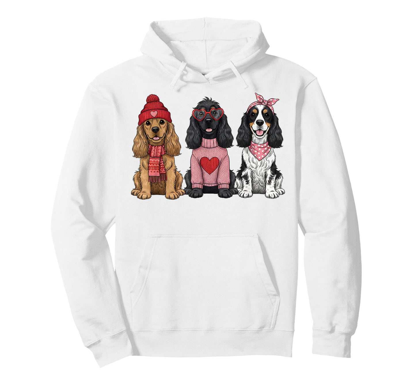 Cute American Cocker Spaniel Valentine Dog T-Shirt