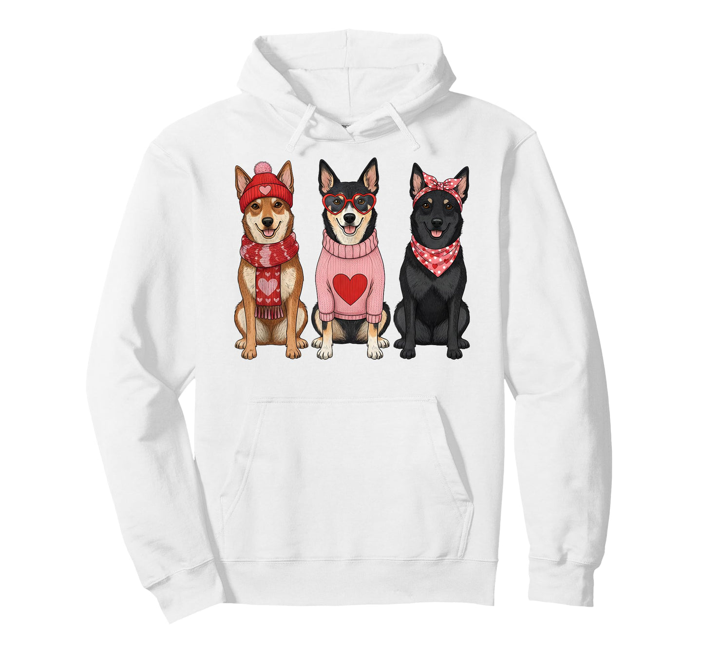 Cute Australian Kelpie Valentine Dog T-Shirt
