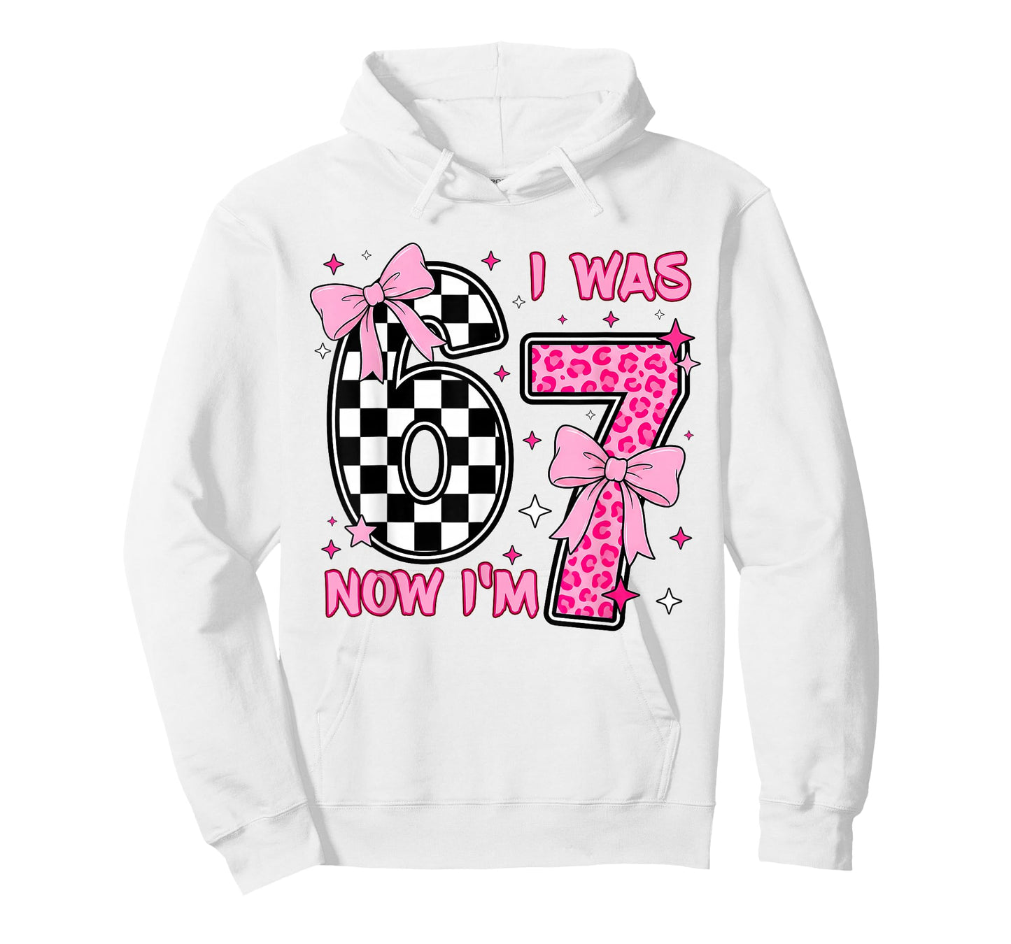 I was 6 Now I'm 7 Birthday 7 Years Old Leopard Coquette Bow T-Shirt